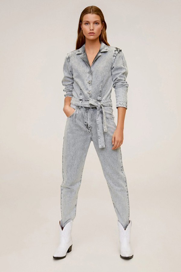 Flecked Denim Jumpsuit from Mango