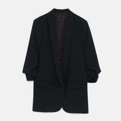 Blazer With Turn Up Sleeves from Zara