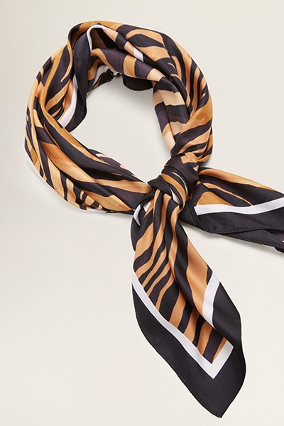 Tiger Print Scarf from Mango