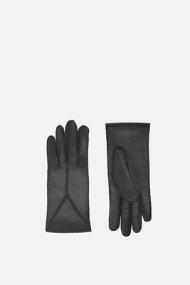 Short Stitched Gloves In Lambskin