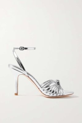Ada Knotted Mirrrored-Leather Sandals   from Loeffler Randall 