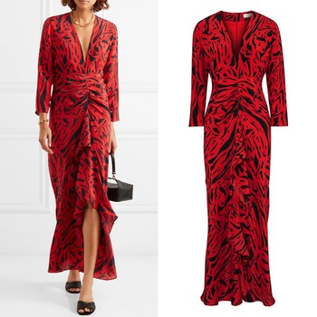 Adriana Animal Print Silk Maxi Dress from Rixo London