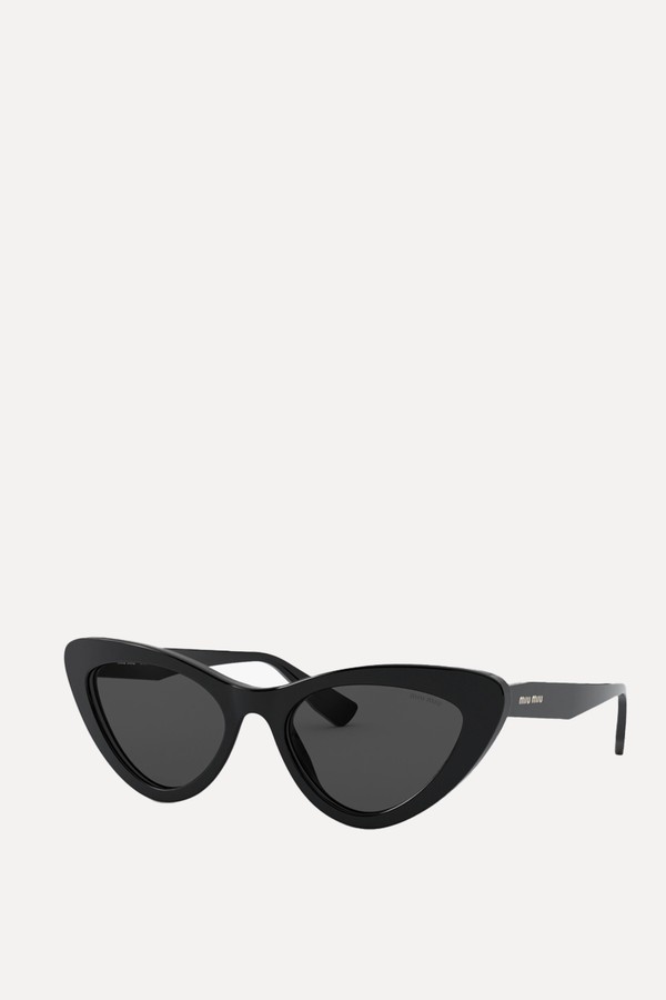 MU 01VS Butterfly Sunglasses, Black from Miu Miu