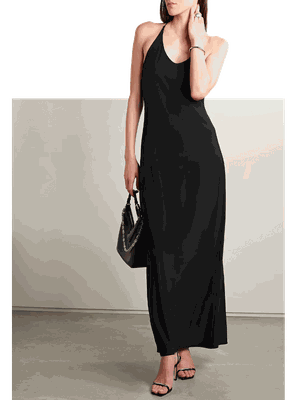Embellished Open Back Stretch Jersey Maxi Dress, £960 | Grace Ling