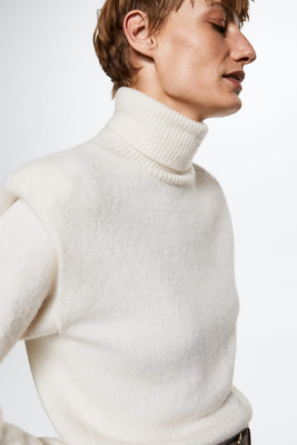 Knitted Sweater With Shoulder Pads from Mango