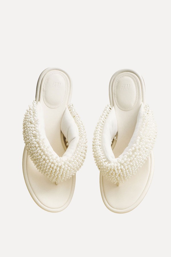 Beaded Heeled Sandals from H&M