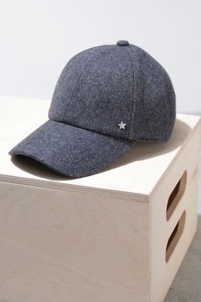 Dark Grey Embellished Felt Cap from Mint Velvet