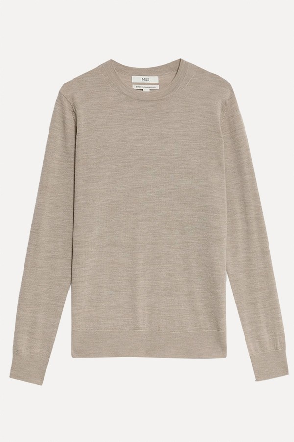 Pure Merino Wool Crew Neck Jumper from Marks & Spencer