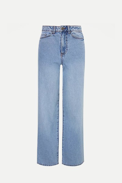 G21 Wash Denim Wide Leg Jeans