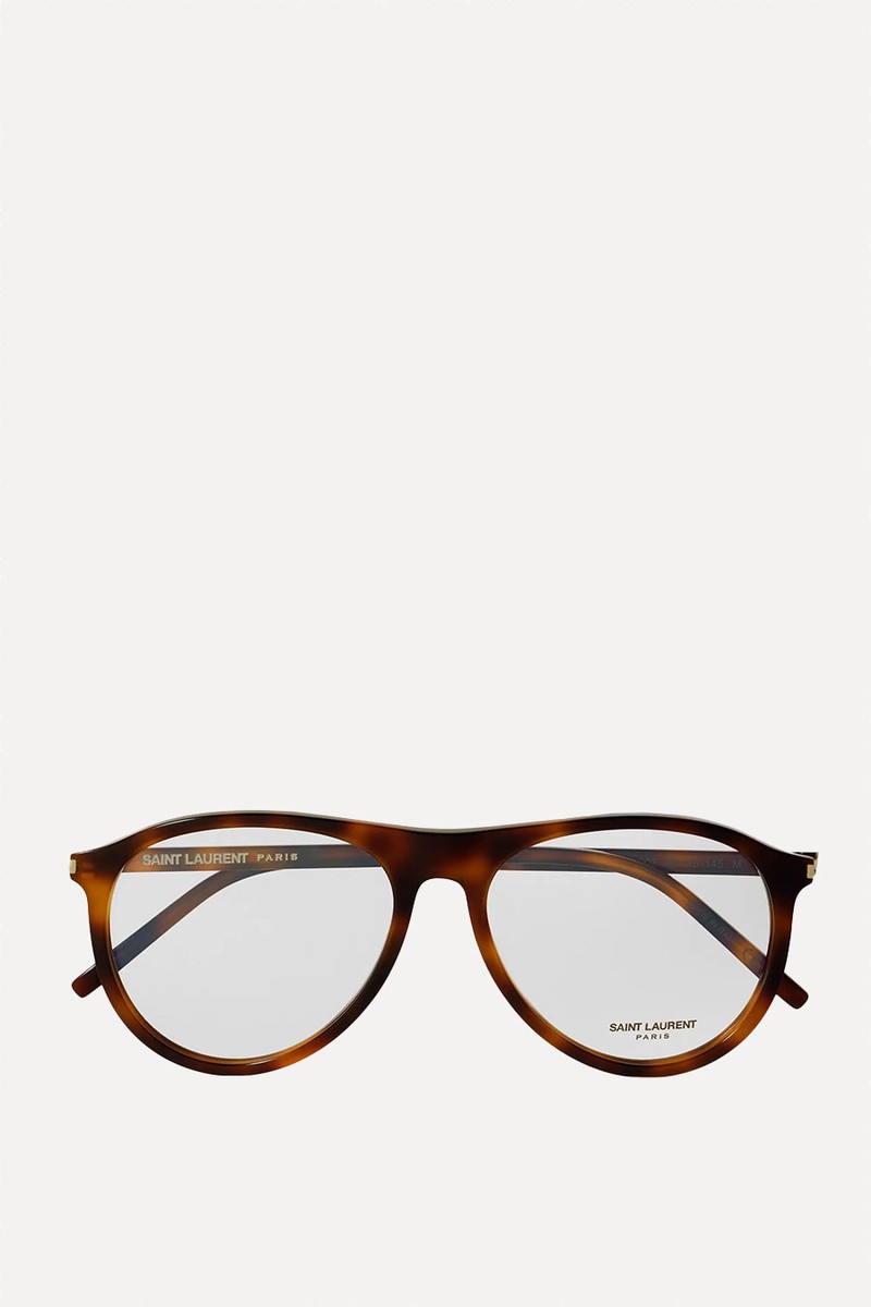 Aviator-Style Tortoiseshell Acetate Optical Glasses from SAINT LAURENT EYEWEAR