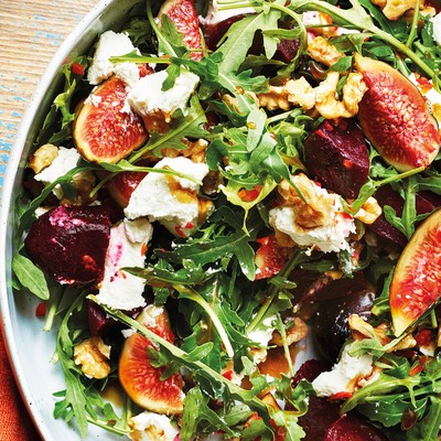 Fig, Beetroot, Goat's Cheese, Chilli & Walnut Salad