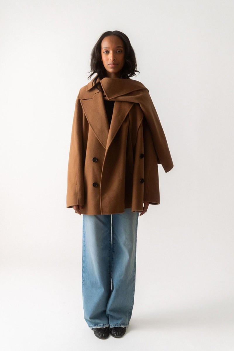 Double-Faced Wool Scarf Jacket from Róhe