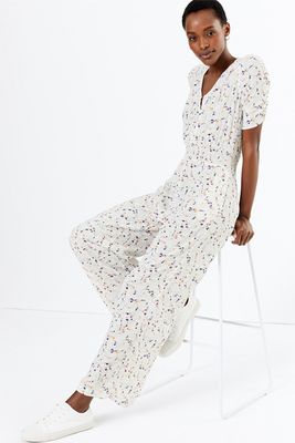 Ditsy Floral Waisted Jumpsuit from Marks & Spencer
