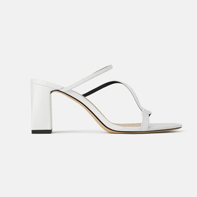 Strappy Block Heel Mules from Zara