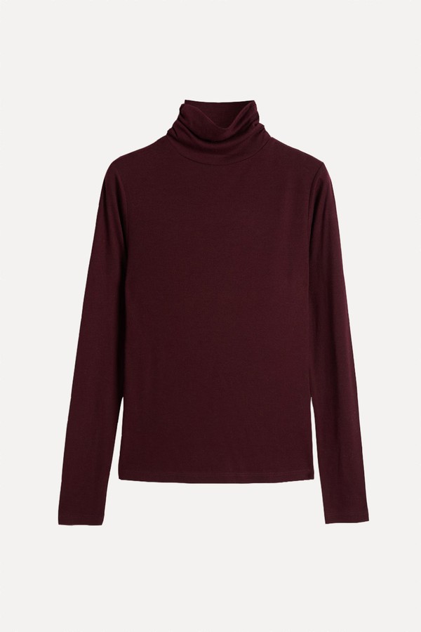 Roll Neck Long Sleeved Top With Wool from F&F
