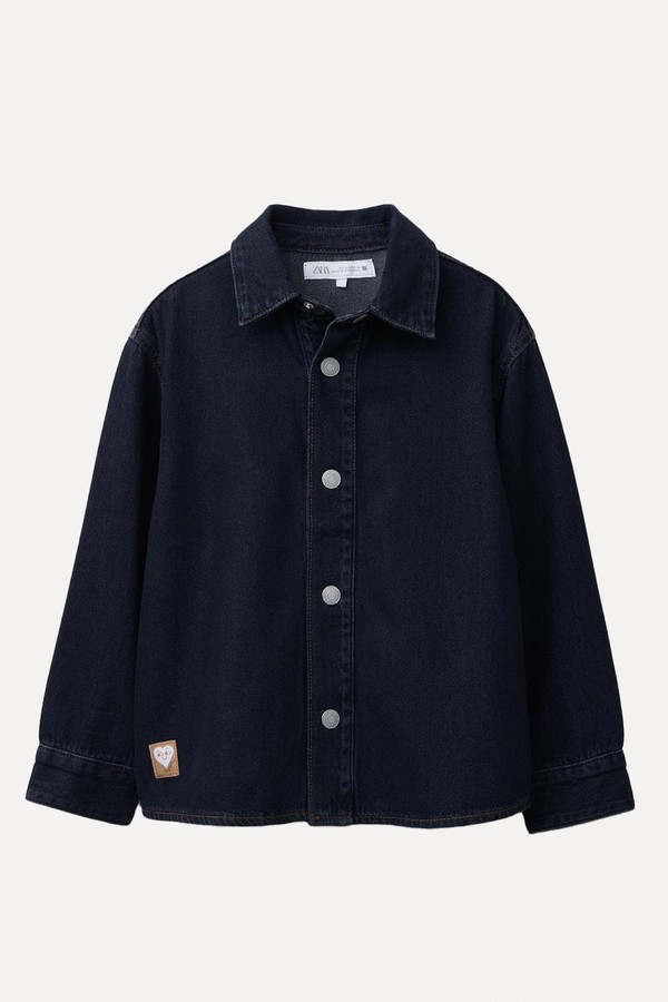 Denim Overshirt With Label