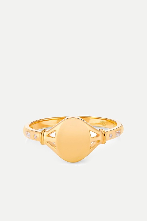 Tilly 9ct Yellow Gold & Diamond Signet Ring Tilly 9ct Yellow Gold & Diamond Signet Ring from V By Laura Vann