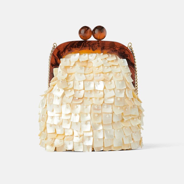 Beaded Mini Crossbody Bag With Clasp from Zara