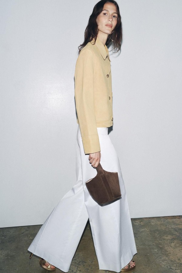 Suede Mini Bucket Bag