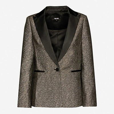 Slim-Fit Metallic Tuxedo Jacket from Me & Em