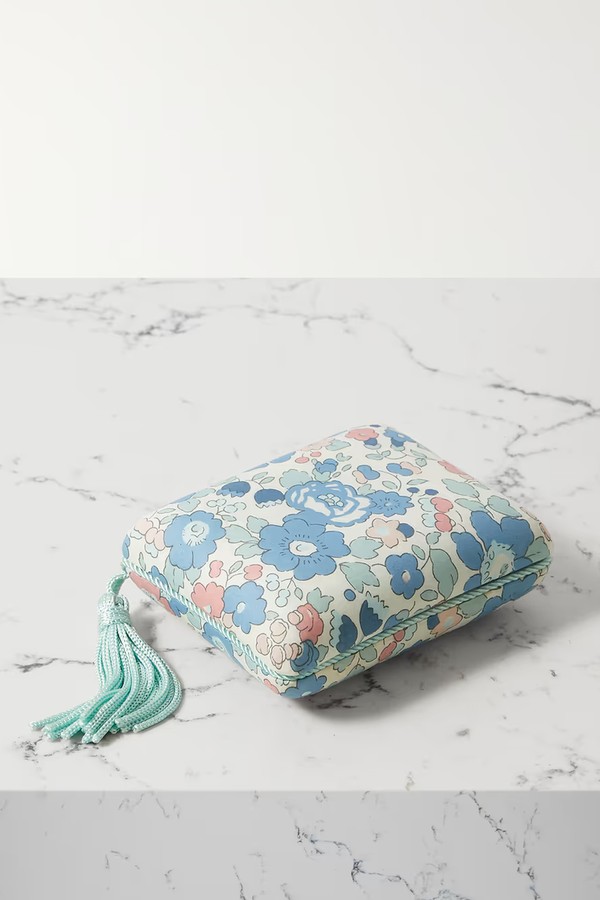Sonya Floral-Print Voile And Velvet Jewelry Box from Sophie Bille Brahe
