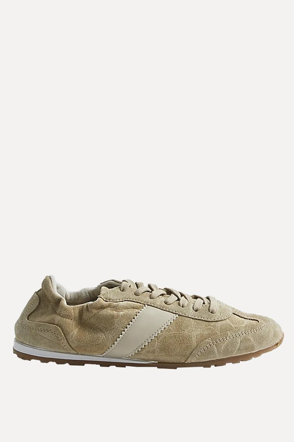 Suede Elastic Back Trainers from River Island