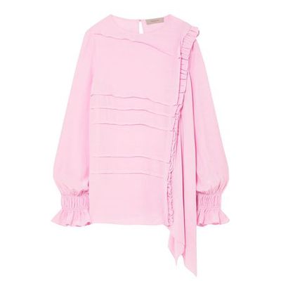Pleated Crepe De Chine Blouse from Preen Line