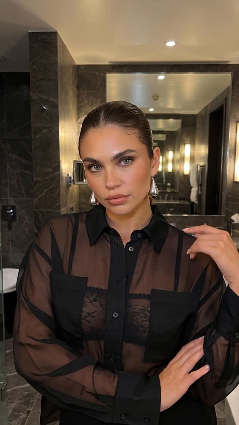 Last night’s glam ✨

Shirt: @dissh 
Earrings: Otiumberg 

These images were created using AI tools.