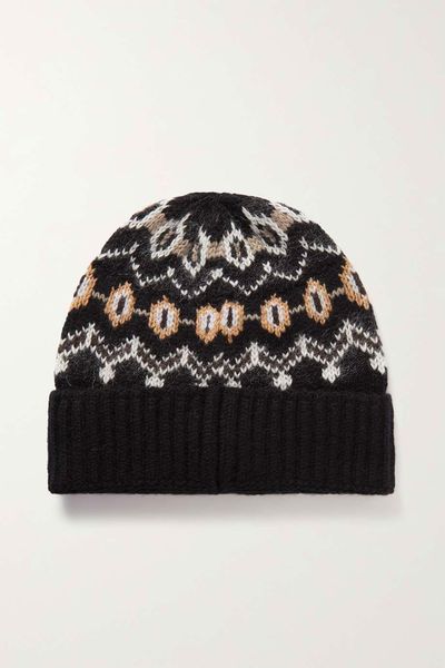 Alpina Fair Isle Cashmere Beanie from Khaite