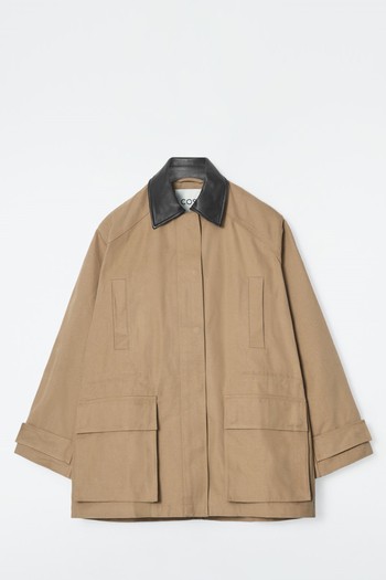 Leather-Collar Field Jacket from COS