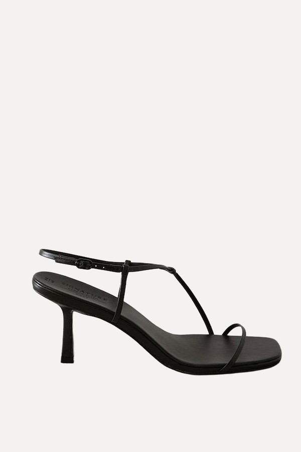 Skinny Signature Premium Leather Strappy Heels from Next