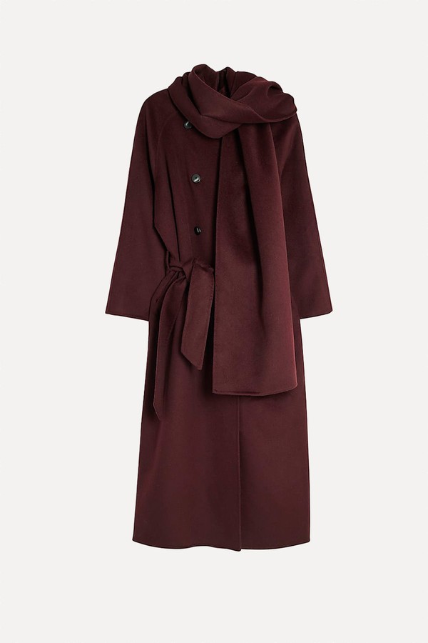 Handmade Wool Blend Scarf Coat from River Island X Olivia Attwood
