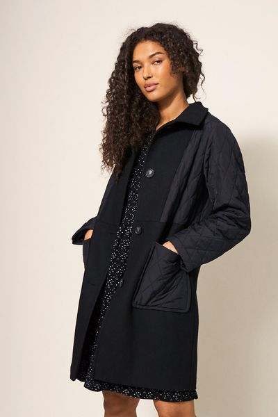 Karla Fabric Mix Coat