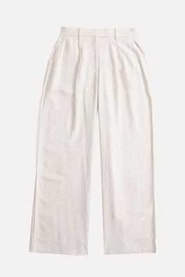 Curve Love A&F Harper Tailored Linen-Blend Pant from Abercrombie & Fitch