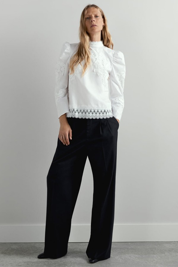 Combined Poplin Blouse