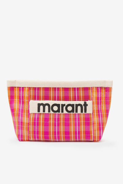 Powden Check Pattern Woven Pouch from Isabel Marant