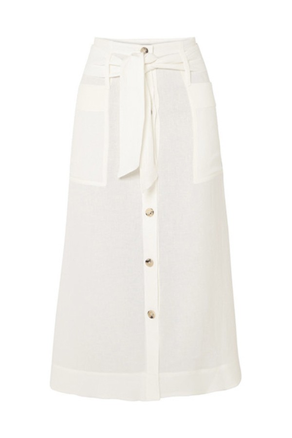 Giza Linen Midi Skirt from Le Kasha