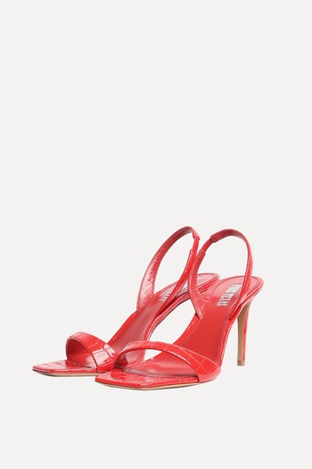 Patent Croc-Embossed Slingback Sandals from Paris Texas