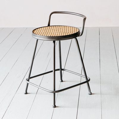 Iver Iron & Rattan Stool from Graham & Green