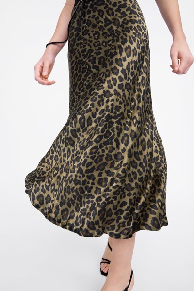 Animal Print Skirt from Zara