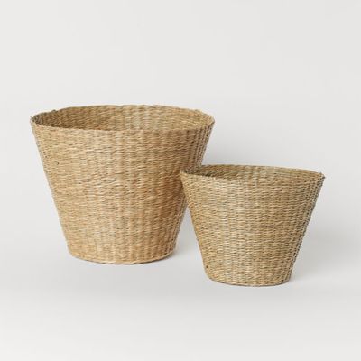 Braided Storage Baskets Natural