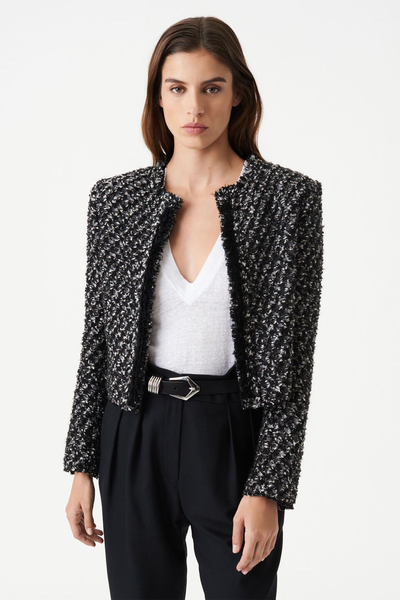 Voana Tweed Jacket With Shoulder Pads