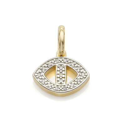 Alphabet Evil Eye Diamond Pendant Charm  from Monica Vinader 