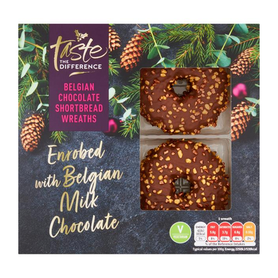 Belgian Chocolate Shortbread Wreaths from Sainsbury's 