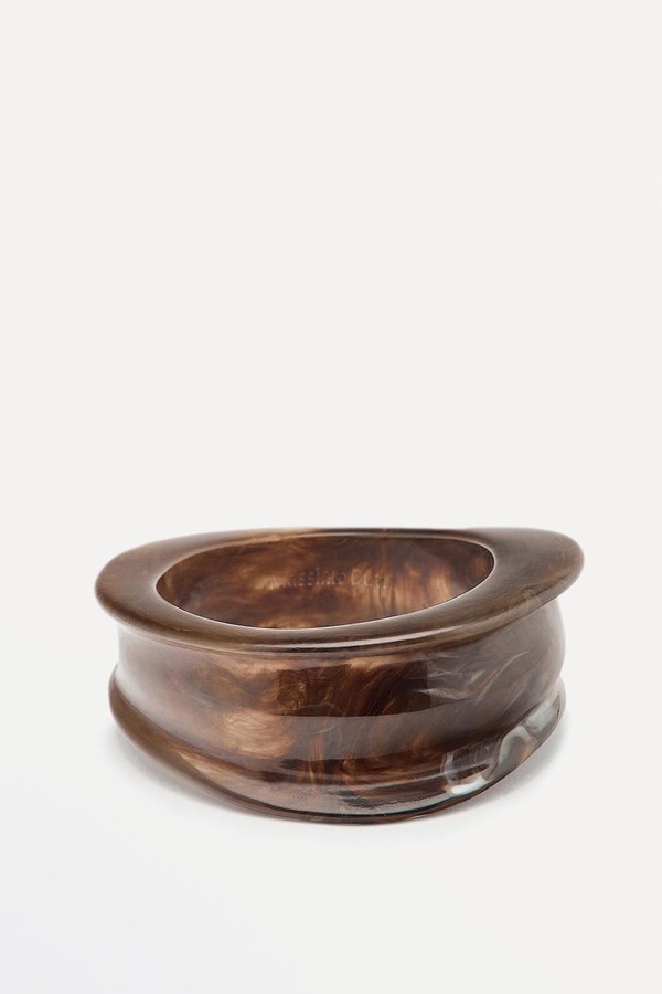 Tortoiseshell-Effect Resin Bracelet from Massimo Dutti