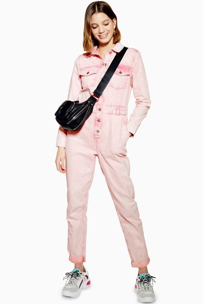 Pink Acid Wash Boiler Suit