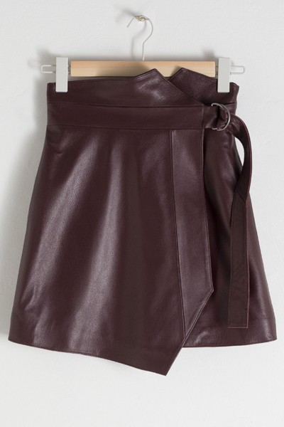 Belted Leather Mini Skirt from & Other Stories