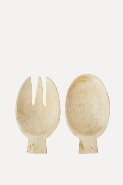 Sun Bleach Wooden Salad Servers from French Connection