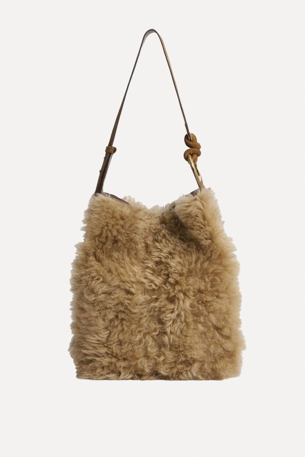Ringo Shearling Shoulder Bag from Anya Hindmarch