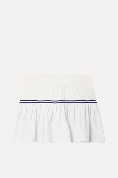 Grosgrain-Trimmed Pointelle-Knit Tennis Skirt from L'Etoile Sport